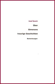 Cover von Über Simenons traurige Geschichten