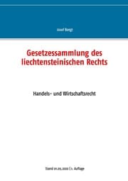 Cover von Gesetzessammlung des liechtensteinischen Rechts