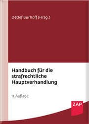 Cover von Handbuch für die strafrechtliche Hauptverhandlung