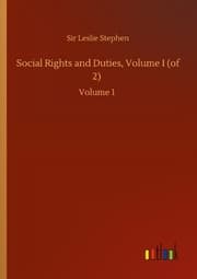 Cover von Social Rights and Duties, Volume I (of 2)