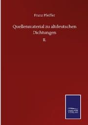 Cover von Quellenmaterial zu altdeutschen Dichtungen