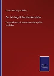 Cover von Der Lehrbegriff des Hebräerbriefes