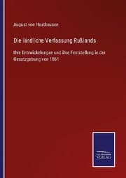Cover von Die ländliche Verfassung Rußlands