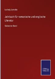 Cover von Jahrbuch für romanische und englische Literatur