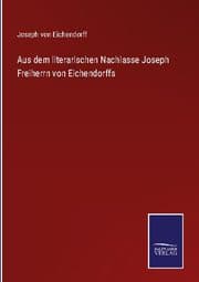 Cover von Aus dem literarischen Nachlasse Joseph Freiherrn von Eichendorffs