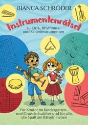 Cover von Instrumentenrätsel zu Orff-, Rhythmus- und Saiteninstrumenten