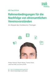 Cover von Rahmenbedingungen für die Nachfolge von ehrenamtlichen Vereinsvorständen