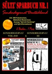 Cover von Sültz' Sparbuch Nr.1 - SONDERDEZERNAT DEUTSCHLAND - Sonderdezernat Sylt Hörnum H1 & Tatort NRW - Werne, Bergkamen/Rünthe und Lünen - Sonderdezernat WBL 2020