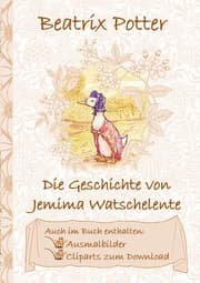 Cover von Die Geschichte von Jemima Watschelente (inklusive Ausmalbilder und Cliparts zum Download)