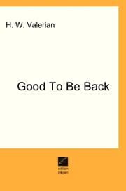 Cover von Good To Be Back