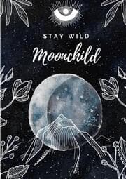 Cover von Notizbuch, Bullet Journal, Journal, Planer, Tagebuch 'Stay Wild Moonchild'
