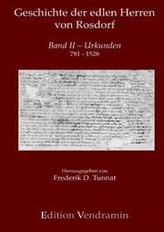 Cover von Geschichte der edlen Herren von Rosdorf II Urkundenbuch