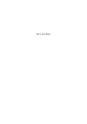 Cover von My Last Will