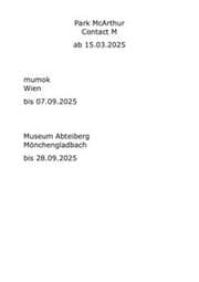 Cover von Park McArthur. Contact M