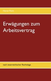 Cover von Erwägungen zum Arbeitsvertrag