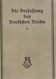 Cover von Die Weimarer Verfassung (Originalausgabe 1919)