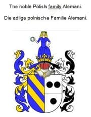 Cover von The noble Polish family Alemani. Die adlige polnische Familie Alemani.