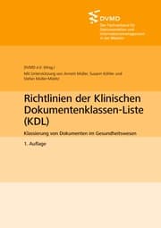 Cover von Richtlinien der Klinischen Dokumentenklassen-Liste (KDL)