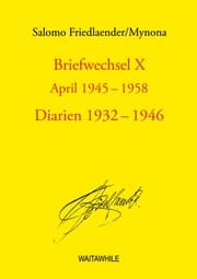 Cover von Briefwechsel X April 1945-1958 Diarien 1932-1946