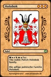Cover von The noble Polish Holobok family. Die adlige polnische Familie Holobok.