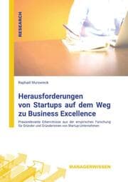 Cover von Herausforderungen von Startups auf dem Weg zu Business Excellence