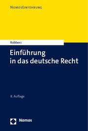 Cover von Einführung in das deutsche Recht