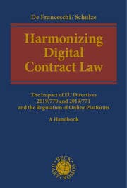 Cover von Harmonizing Digital Contract Law