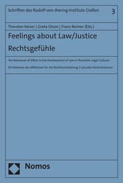 Cover von Feelings about Law/Justice. Rechtsgefühle