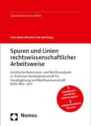 Cover von Spuren und Linien rechtswissenschaftlicher Arbeitsweise