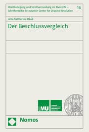 Cover von Der Beschlussvergleich