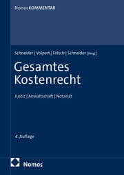 Cover von Gesamtes Kostenrecht
