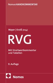 Cover von Rechtsanwaltsvergütungsgesetz: RVG