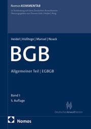 Cover von Bürgerliches Gesetzbuch/BGB 1: Allgemeiner Teil - EGBGB