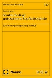 Cover von Strukturbedingt unbestimmte Straftatbestände