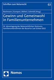 Cover von Gewinn und Gemeinwohl in Familienunternehmen