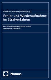 Cover von Fehler und Wiederaufnahme im Strafverfahren