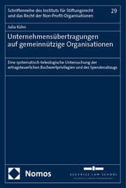Cover von Unternehmensübertragungen auf gemeinnützige Organisationen