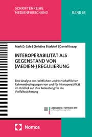 Cover von Interoperabilität als Gegenstand von (Medien-) Regulierung