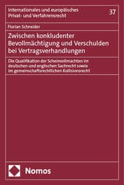 Cover von Zwischen konkludenter Bevollmächtigung und Verschulden bei Vertragsverhandlungen