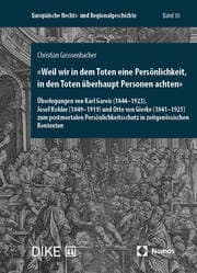 Cover von 'Weil wir in dem Toten eine Persönlichkeit, in den Toten überhaupt Personen achten'