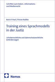 Cover von Training eines Sprachmodells in der Justiz