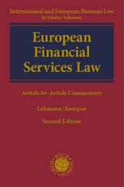 Cover von European Financial Services Law