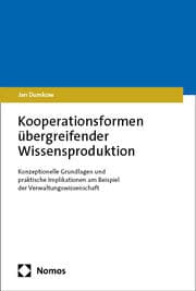 Cover von Kooperationsformen übergreifender Wissensproduktion