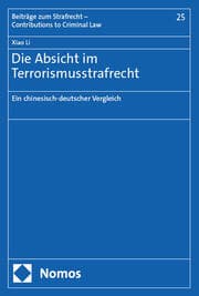 Cover von Die Absicht im Terrorismusstrafrecht