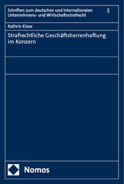 Cover von Strafrechtliche Geschäftsherrenhaftung im Konzern
