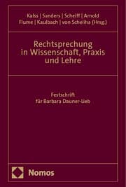 Cover von Rechtsprechung in Wissenschaft, Praxis und Lehre