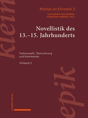 Cover von Novellistik des 13.-15. Jahrhunderts
