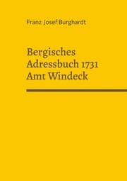 Cover von Bergisches Adressbuch 1731 Amt Windeck