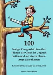 Cover von 100 lustige Kurzgeschichten über Idioten, die Glück im Unglück hatten und mit einem blauen Auge davonkamen - Geschichten aus dem wahren Leben