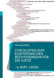 Cover von Checklisten zum elektronischen Rechtsverkehr für die Justiz